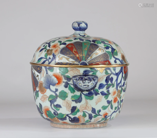 Japan imposing covered porcelain terrine