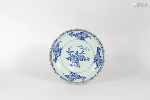 China dish white blue 18th