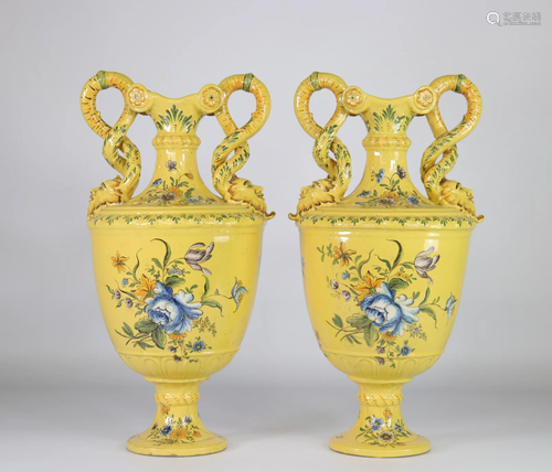 Pair of Italian urn vases?