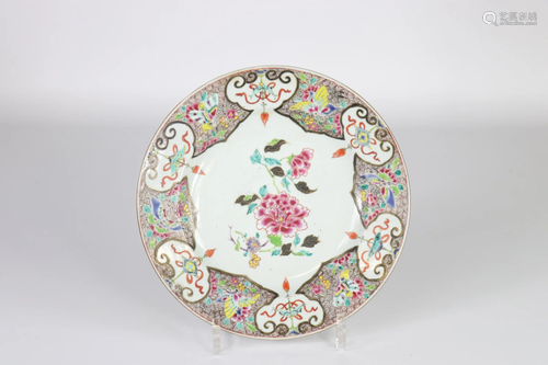 China 18th famille rose plate