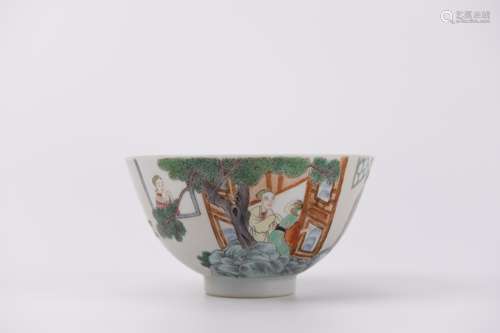 A Famille Rose Figure Bowl