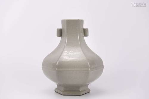 A Guan Type Hexagonal Vase