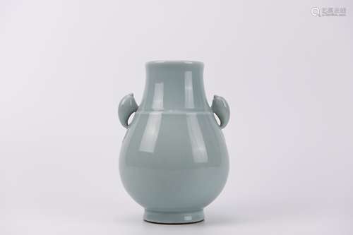 A Celadon Glaze Double-Eared Vase