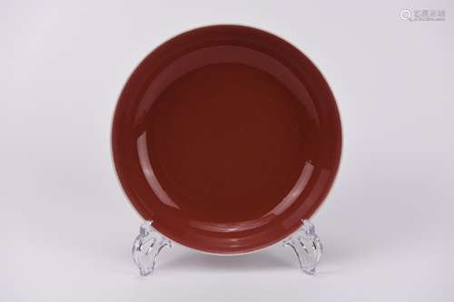 A Red Glaze Plate