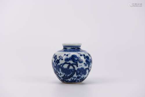 A Blue and White Pine, Bamboo and Prunus Jar