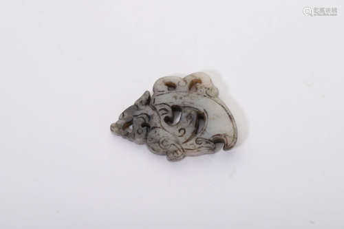 A Carved Jade Dragon Ornament