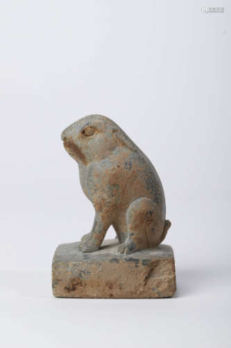 A Carved Stone Figure of Rabbit