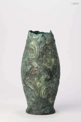 A Bronze Ritual Ruyi Pattern Vase