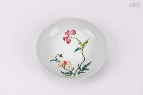 A Famille Rose Flower Plate