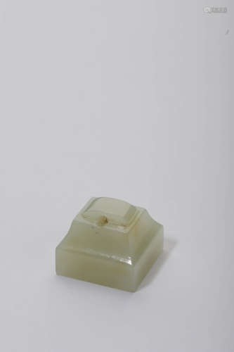 A Carved Celadon Glaze Seal