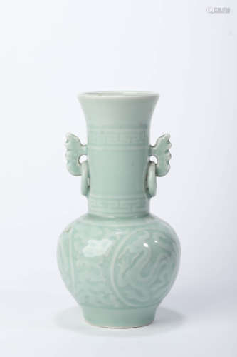 A Longquan Kiln Loop-Handle Vase