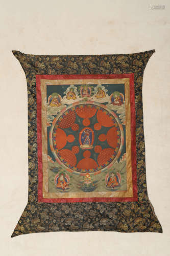 A Painted Thangka of Mandala