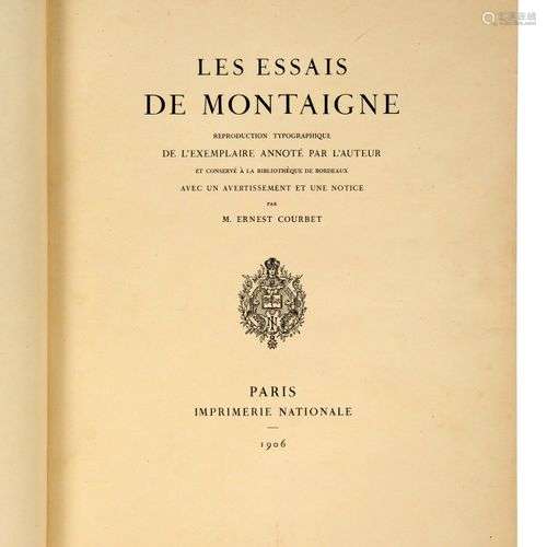 [MONTAIGNE Michel de]