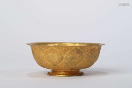 A Gilt Bronze Lotus-Petal Bowl