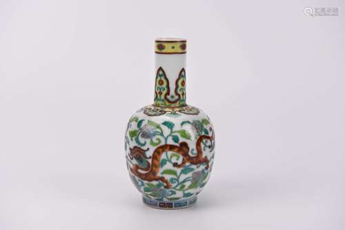 A Doucai Glaze Dragon Vase