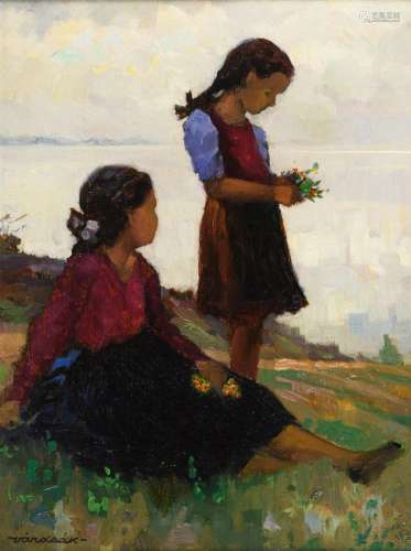 VARDEAK, Ferenc (1897 Budapest - 1971). Kinder auf der Wiese...