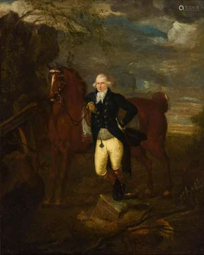 Bildnis eines englischen Edelmannes mit Pferd.