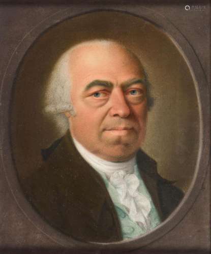 KREUTZ M. VON ERLBACH, Johann Lorenz. Männerporträt.