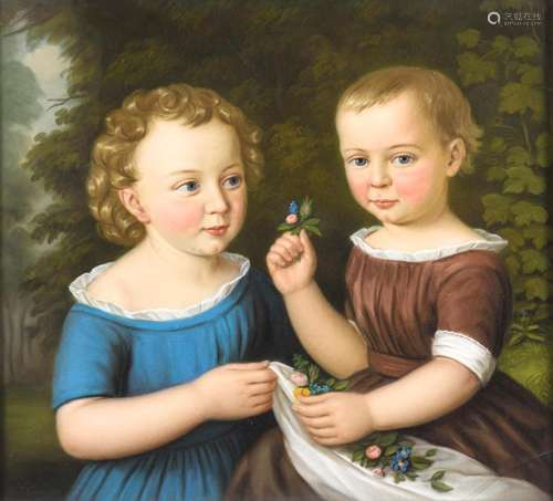 TISCHER, B.. Biedermeier Kinderbildnis.