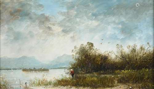 FREY, Ludwig (* 1953 Augsburg). Landschaft am Chiemsee.