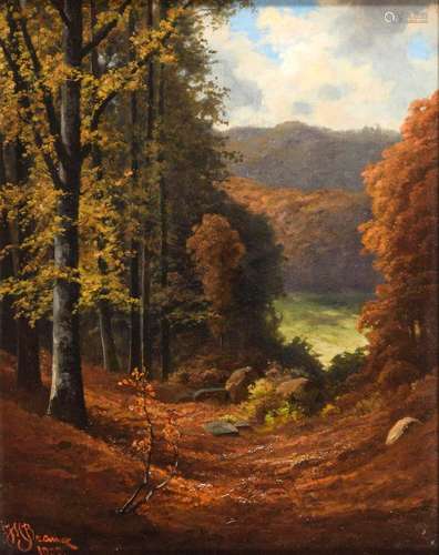 BRAUNE, Hugo Ludwig (*1872). Herbstwald.