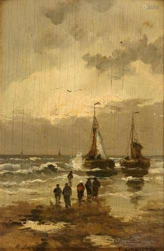 SWIETEN, E. van. Fischer am Strand.