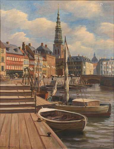 SVENDSEN, Frederik (1885 - 1975). Ansicht Kopenhagen.