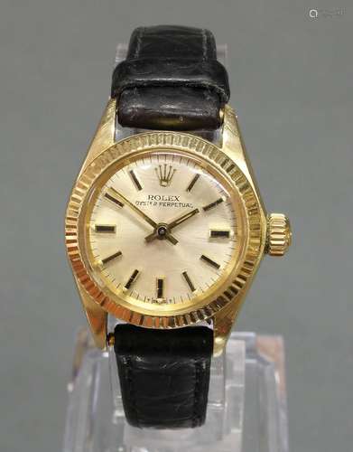 Damenarmbanduhr, Rolex, Modell Oyster Perpetual, GG 750, Aut...