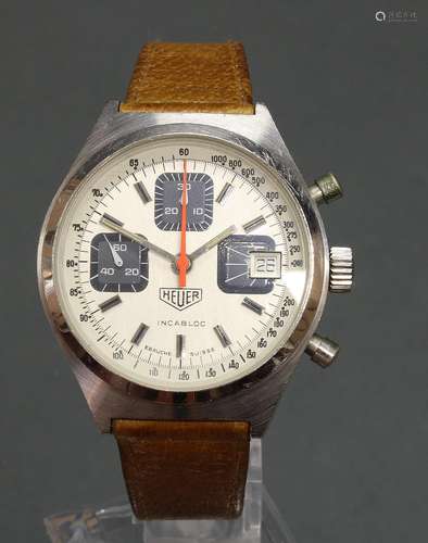 Herrenarmbanduhr, Heuer, CAL 7765, 1970er Jahre, Handaufzug-...