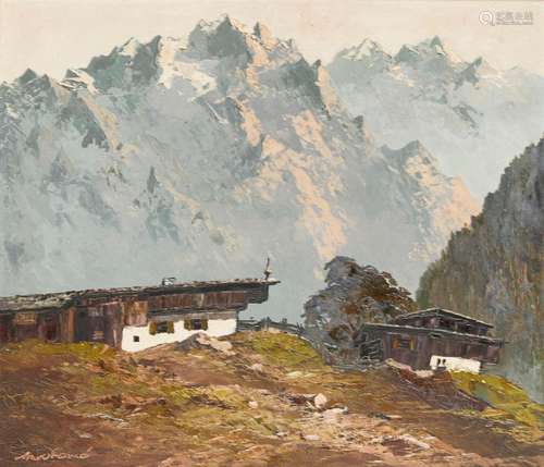 ARNOLD-GRABONÉ, Georg (1896 München - 1981 Percha). Alpenhäu...