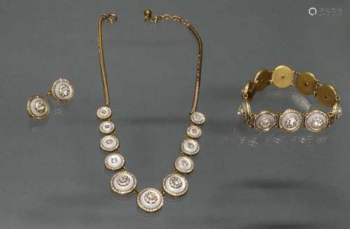 Schmuckset: Collier (mit Schlangengliederkette), Armband, Pa...