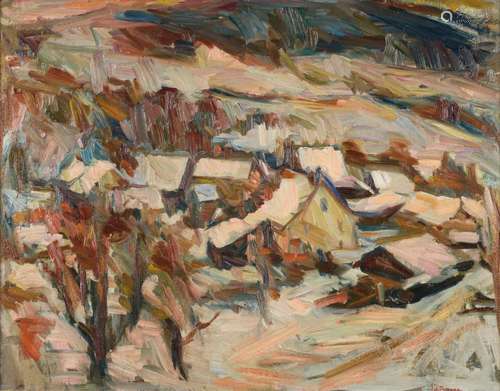 SCHÖNMANN, Erwin (1906 - 2001). Expressive Winterlandschaft.