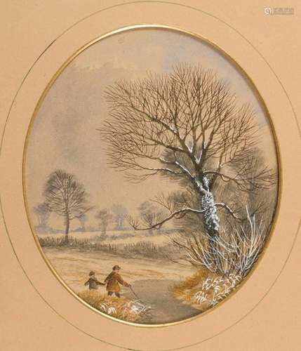 HENLEY, Henry W.. Kleine Winterlandschaft.