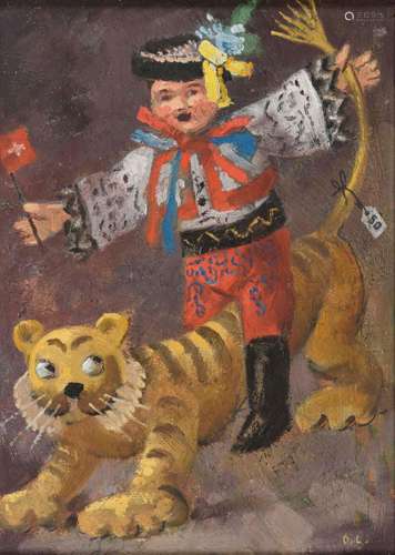 LANDOLT, Otto (1889 Luzern - 1951). Stillleben mit Tiger und...