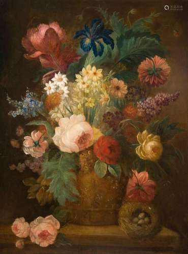 DUBOIS, Marie (um 1845 Meaux - Paris). Blumenstillleben.