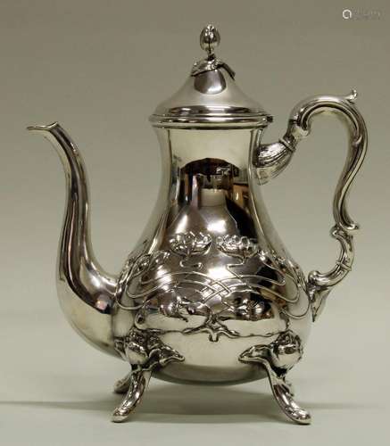 Kaffeekanne, Silber 800, Jugendstil, deutsch, um 1900-1910, ...