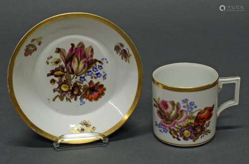 Tasse mit Untertasse, Meissen, Schwertermarke, 1817-1824, Zy...