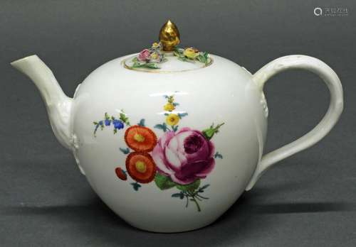 Teekanne, Meissen, Schwertermarke, 1774-1817, gebaucht, Ausg...