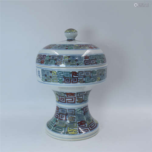 chinese dou cai porcelain vase , H25.5cm D17cm