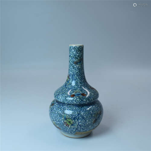 chinese dou cai porcelain vase , H12 cm