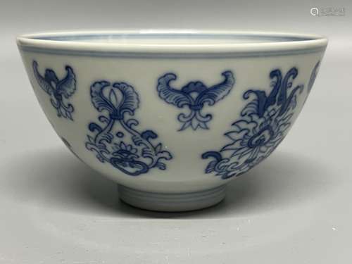 chinese blue and white bowl ,D 10.5cm H 6cm