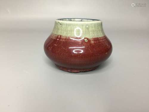 chinese ox blood brush washer ,H 5.5cm D 8cm