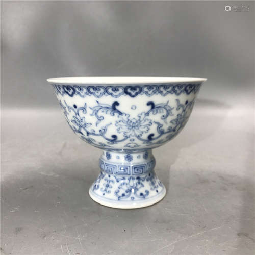 chinese blue and white  steam cup , H7.5cm D 9.5cm