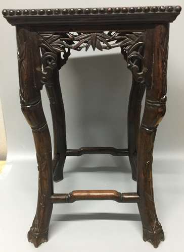 chinese hardwood craved stand ,28cm x 28cm x 46cm