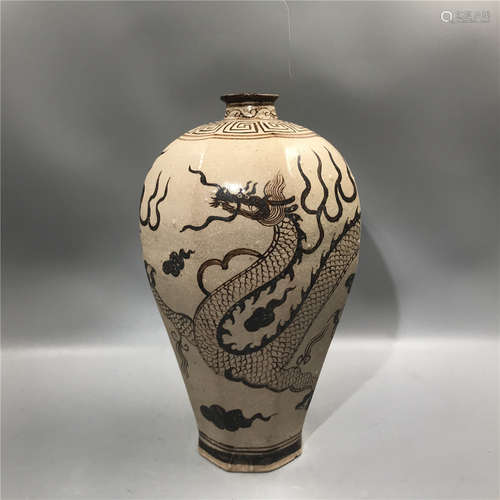 chinese porcelain dragon vase ,H30cm