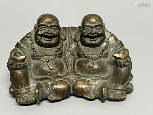 chinese bronze buddha ,11cm x 6.5cm x 6.5cm