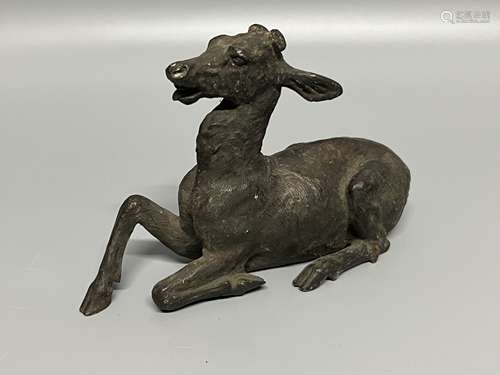 chinese bronze deer ,16.5cm x 11.5cm x 7cm