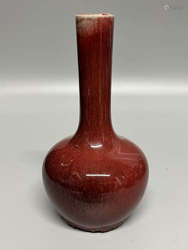 chinese ox blood bottle vase ,H17cm