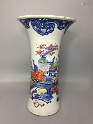 large chinese famille rose vase , hand painted flower , H 32...