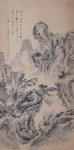 A CHINESE CALLIGRAPHY ON FAN SCROLL, GUO ZENGJI MARK